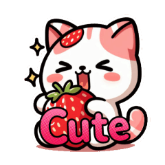 cute cat strawberry45