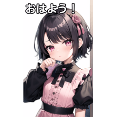 Boyish cute girl sticker