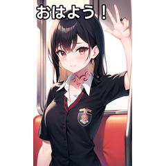 Train riding tattoo high school girl