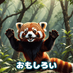 Daily Usable Red Panda Greeting Stamps