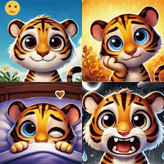 Cute Tiger's Emotions