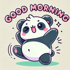 Cute Panda Daily Stickers