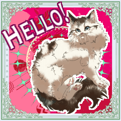 Elegantly cat stickers