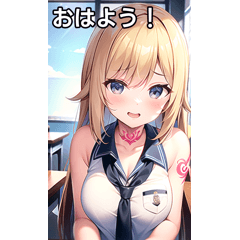 tattooed girl attending school