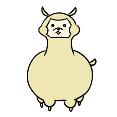 Fluffy Alpaca Daily Life Sticker