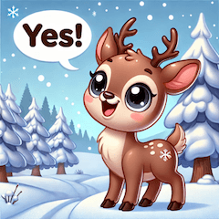 Cute Reindeer Stickers