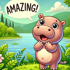 Cute Hippo Stickers!