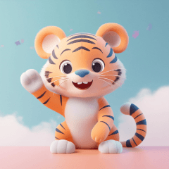 Cute Tiger's Emotional Sticker Pack