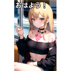 Summer train and tattoo girl