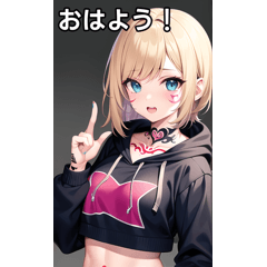 Tattooed girl wearing a hoodie