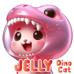 Jelly Gummy cat , Dino mascot