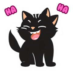 Black cat so cute Eng