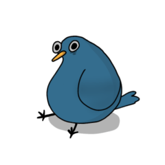 Fat blue pigeon