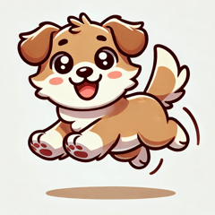 Jumping Dog Stickers