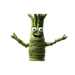 mysterious asparagus sticker English