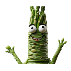 mysterious asparagus sticker Japanese