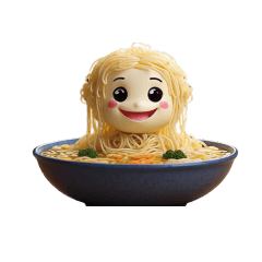 mysterious Ramen smile sticker Japanese