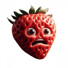 Surprised Strawberry Stickers