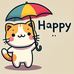 Cat with Umbrella