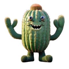 mysterious cactus sticker japanese