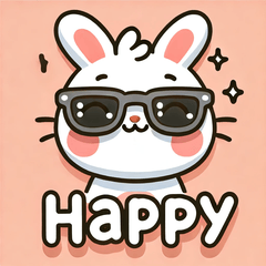 Sunglasses Rabbit Stickers