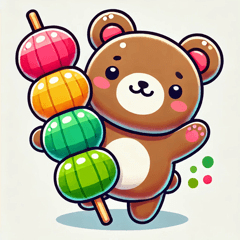 Japanese Dango and Bears