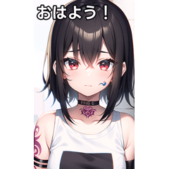 Rock-loving tattoo girl