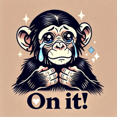 Emotional Chimpanzee Stickers @SFW