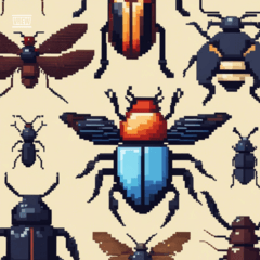 Quirky Pixel Insects