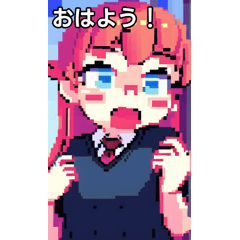 ドット絵の女子高生