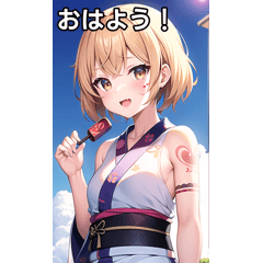 浴衣タトゥー女子