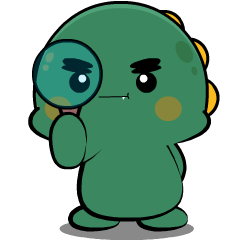 Grumpy Dino 3 effect stickers