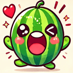 Happy Watermelon-chan's Mood Stickers