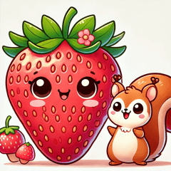 "Strawberries and squirrels."