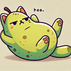 cat no motivation flavored like pear