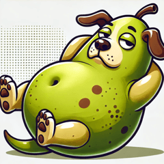 sluggish pear-flavored dog