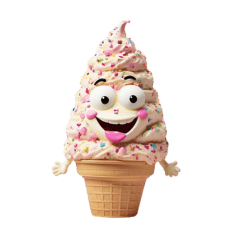 mysterious Ice cream sticker English