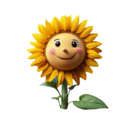 mysterious Sunflower sticker English