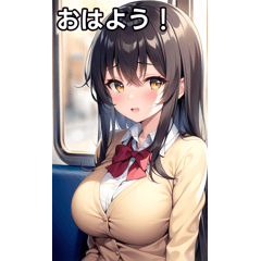 train and cardigan girl