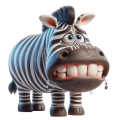 Silly Zebra Funny Stickers