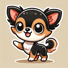 Cute Chihuahuax Greeting Sticker