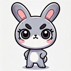 Cute rabbit everyday sticker