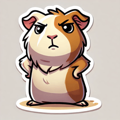 So cute guinea pig sticker