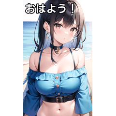 Beautiful sea and girls with earrings