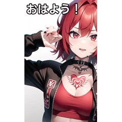 red hair tattoo girl