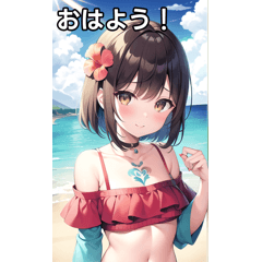 Hawaiian sea and tattoo girls