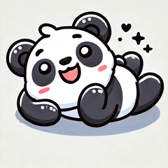 Cute Relaxing Panda Stickers