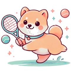 Kansai-ben (Osaka) Shiba Inu Tennis