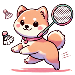 Kansai-ben (Osaka) Shiba Inu Badminton