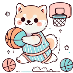 Kansai-ben (Osaka) Shiba Inu Basketball